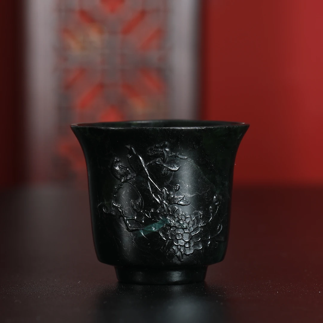 预售岫玉玉杯产地青海RB231473多样发仅颜色纹路差异
