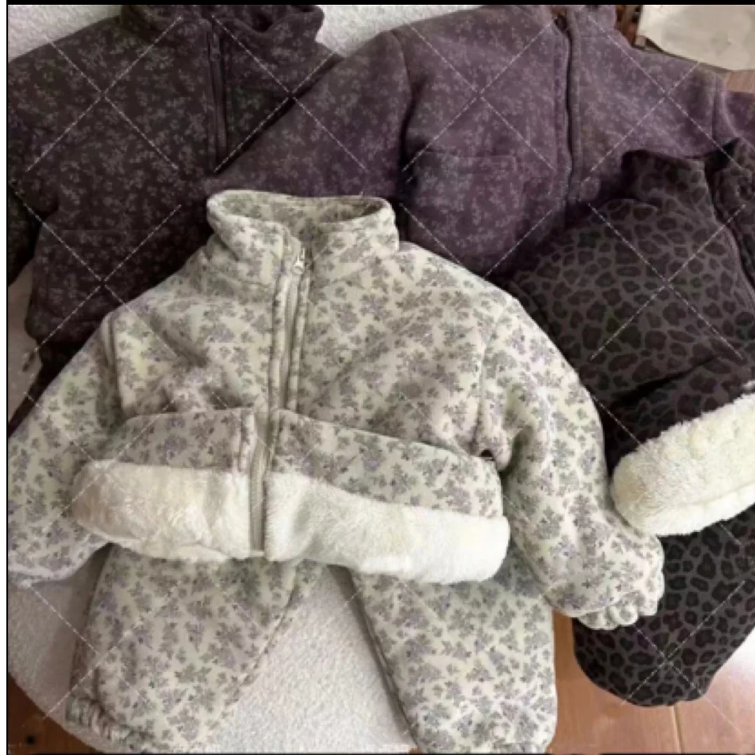 儿童棉服套装冬季加厚保暖男女宝宝三层加厚夹棉休闲洋气两件套