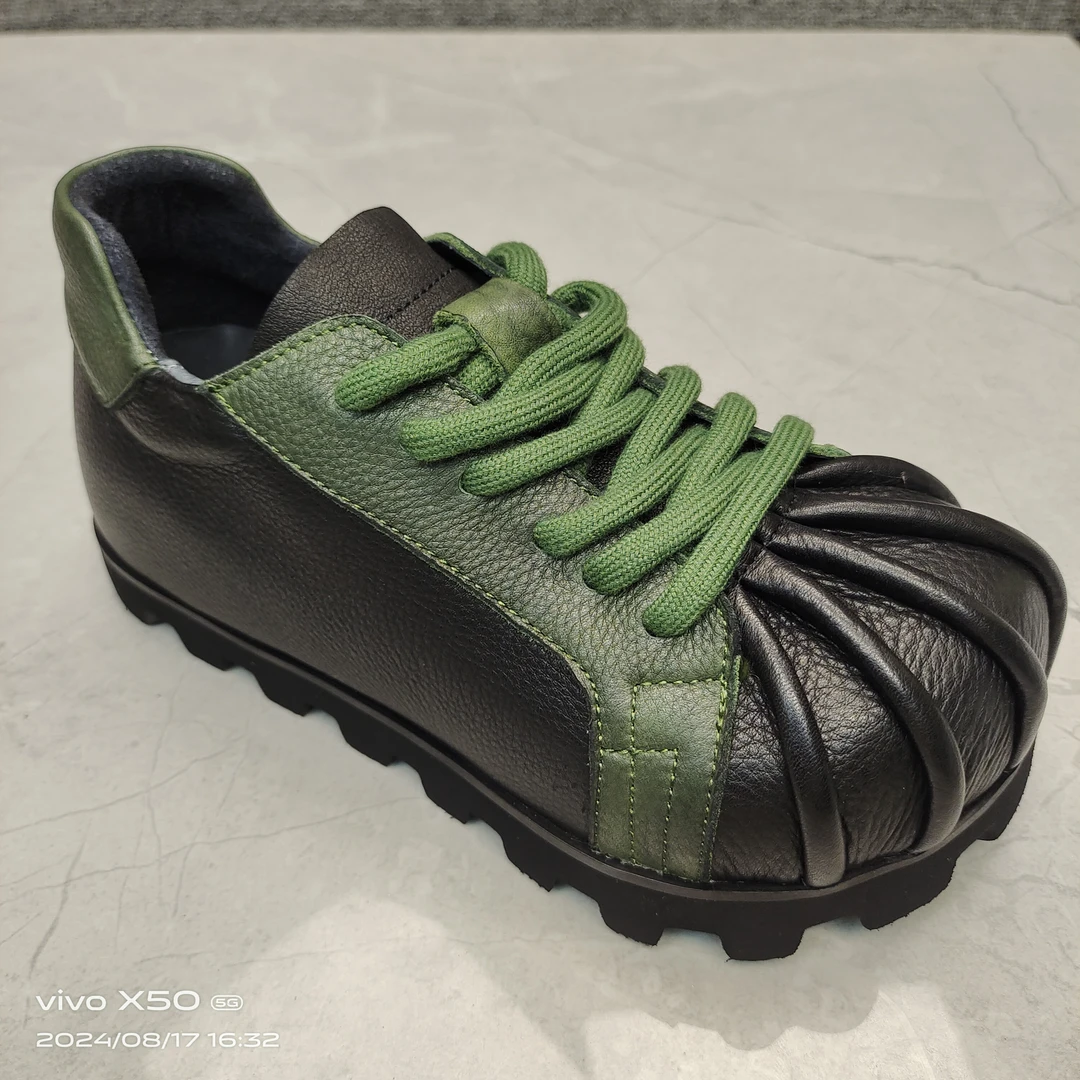 头层牛皮 四季款休闲时尚百搭 女士手工小皮鞋