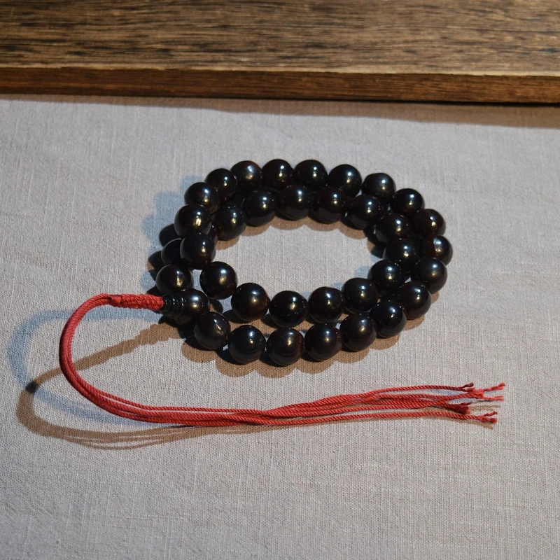 非金属木质手链 野生无患子手持36颗手工佛珠编织流苏木患子念珠