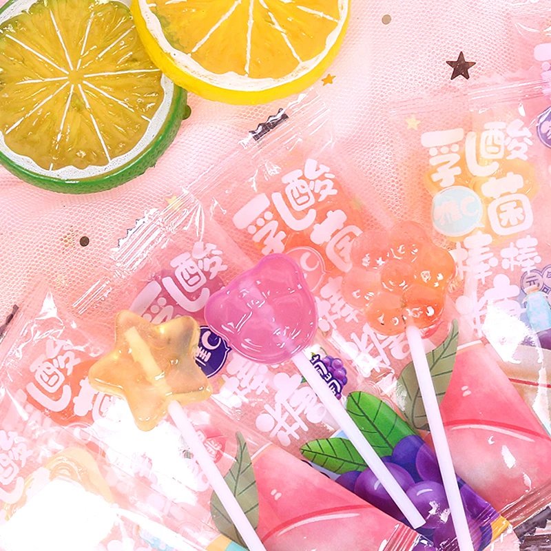 乳酸菌维c棒棒糖浓缩果味儿童网红好吃硬糖
