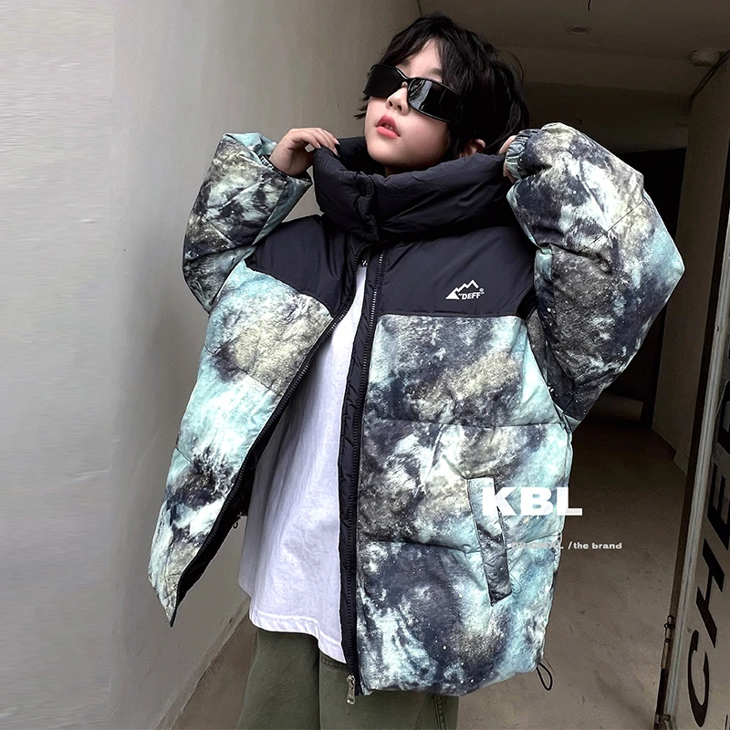 儿童羽绒服时尚中长款男女宝连帽冬季保暖外套KZ004
