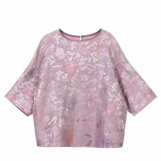 【云间星语】异色萝宋锦新中式时尚上衣108