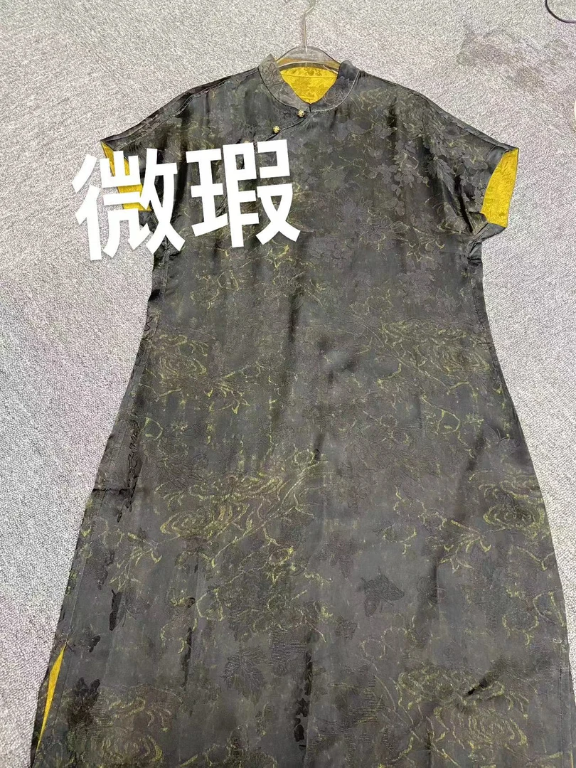 【微瑕黑金裙子】新中式黑金裙子130