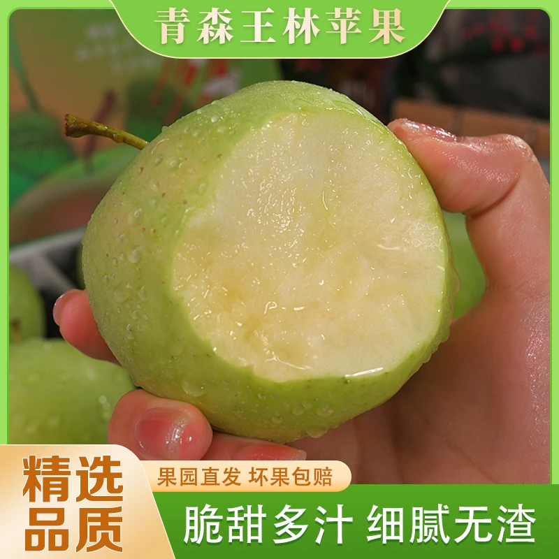 【京东】山东青森王林苹果新鲜采摘皮薄肉脆汁多产地直发4.5斤起