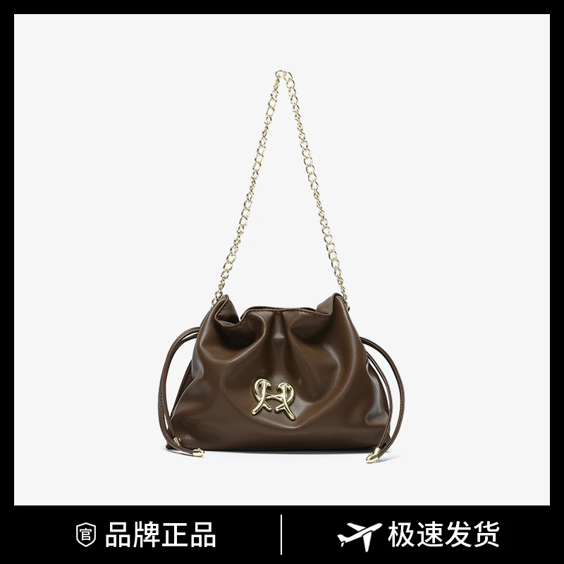 朗哥我来了2024 春夏上新简约链条水桶包BNN-0537深咖色