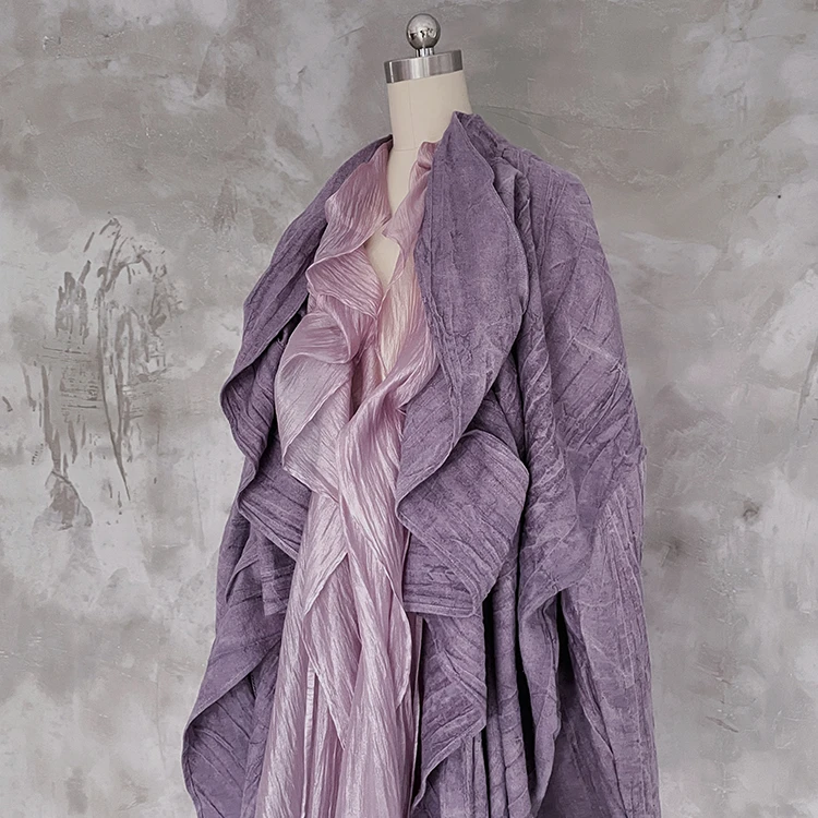 人间蜉蝣 不规则两件套长款外披春夏防晒衫小众设计植物染长外套