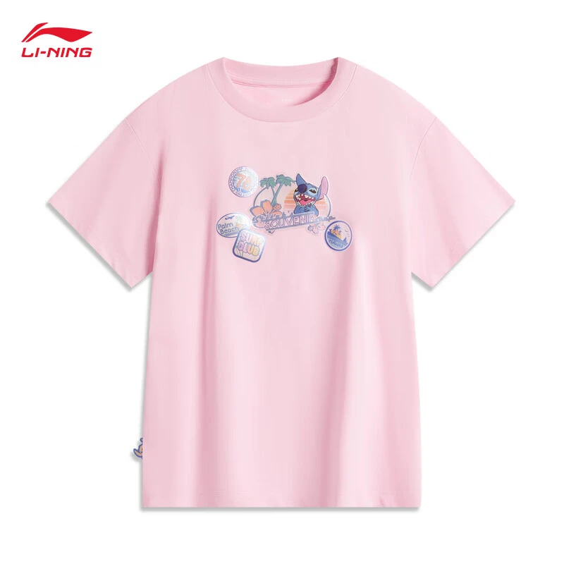 李宁运动生活系列海滩派对女款夏季短袖T恤ATSU170-3