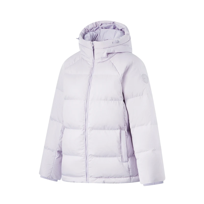 李宁（lining）女子防泼水立体裁剪80%鸭绒短羽绒服AYMU108-3