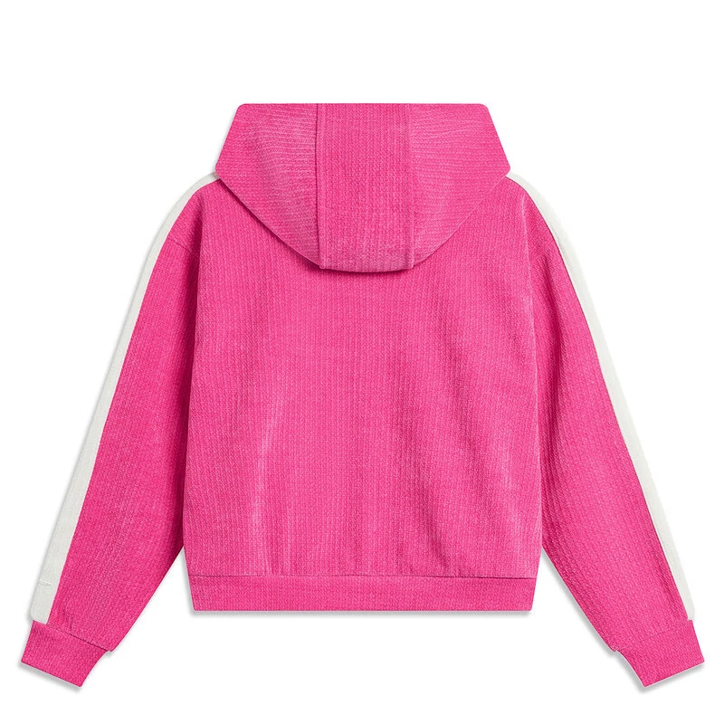 LI-NING/李宁运动经典女款户外休闲开衫连帽卫衣AWDU046-1