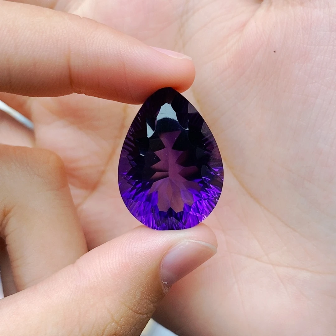 紫晶裸石定制未镶嵌