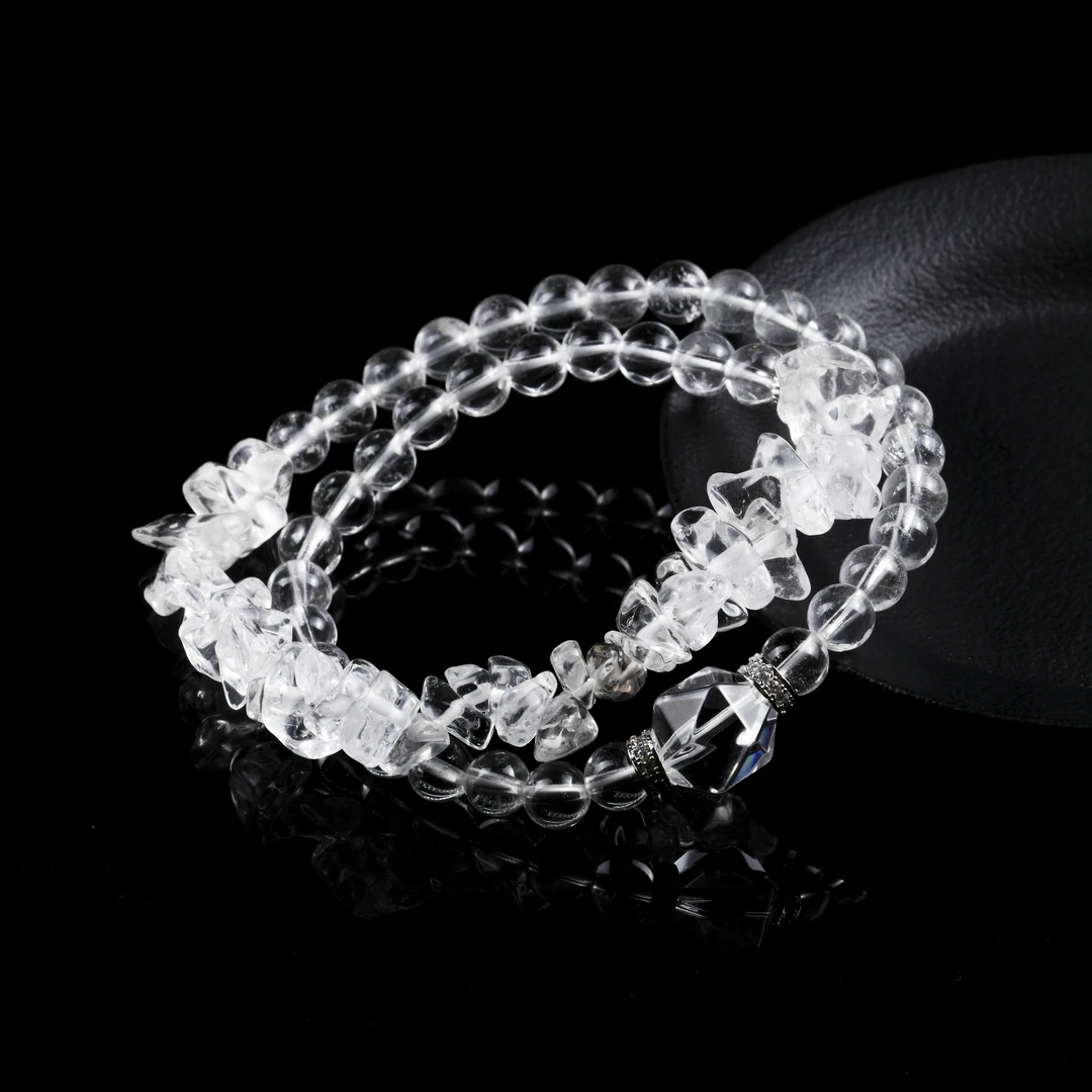 【爱阳福利】不规则随形白水晶&圆珠白水晶&刻面白水晶原创设计款