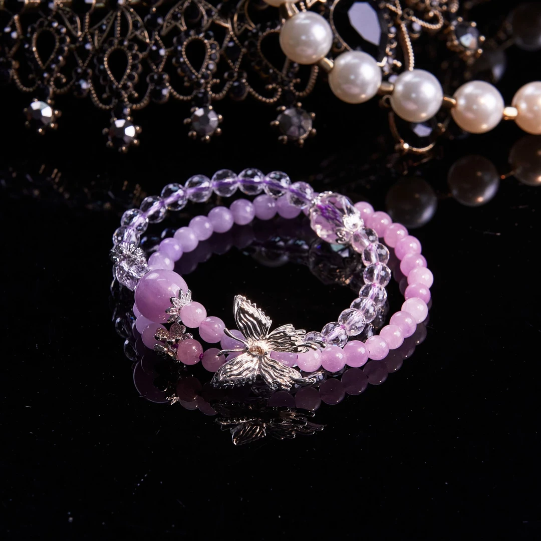 【玲珑专属大福利】高品质紫锂辉原创设计款双圈手串