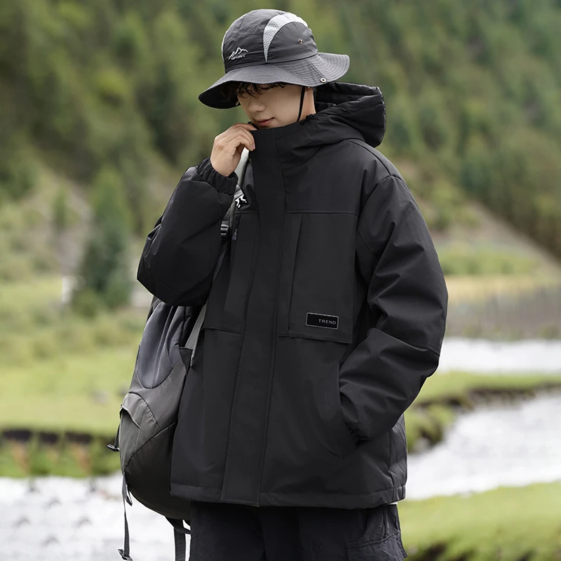 YAYA/鸭鸭羽绒服男女短款宽松户外运动工装百搭户外休闲情侣外套