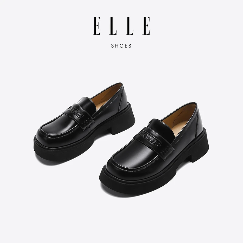 ELLE设计感乐福鞋女2025新款厚底秋季女鞋优雅单鞋JK鞋子女式皮鞋