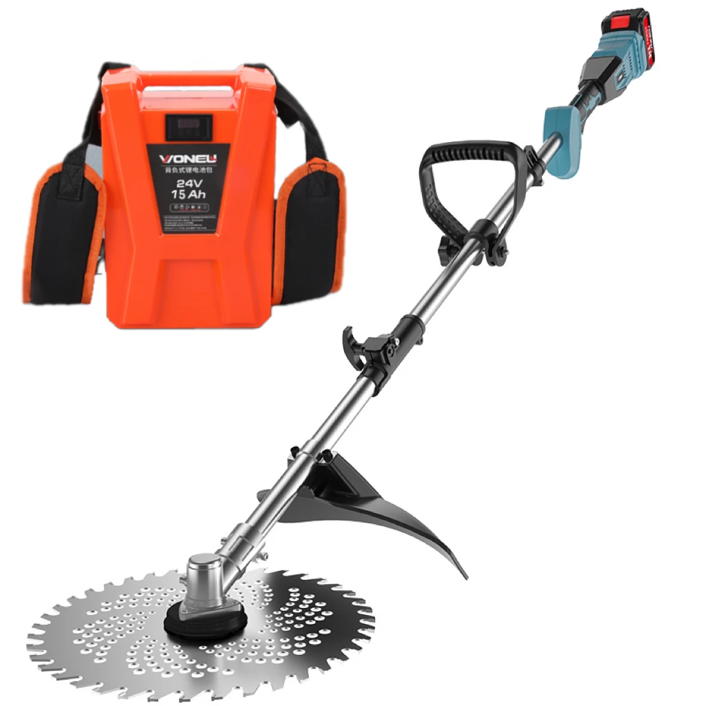 24V高功率背包锂电割草机时间长效率高携带轻巧