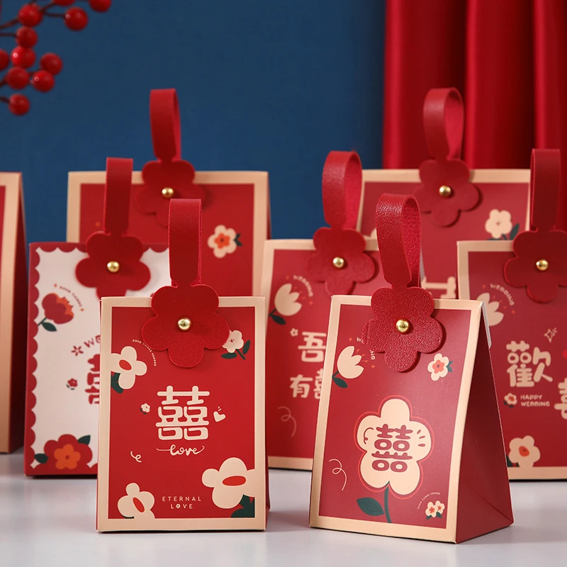 结婚喜糖盒2024新款创意手提中国风高级结婚礼糖果盒包装空盒