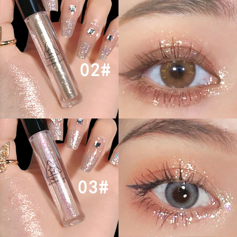 柏贝妮爆闪一滴泪液体眼影亮片超闪亮晶晶珠光防水卧蚕高光提亮液