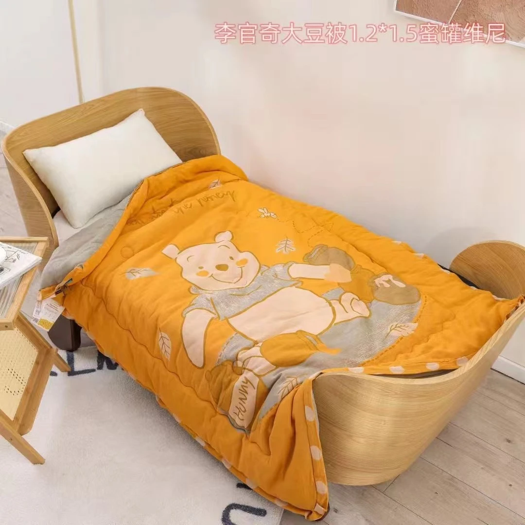 【蜜罐维维】A类双层纱全棉纱布大豆被120*150秋冬被亲肤柔软