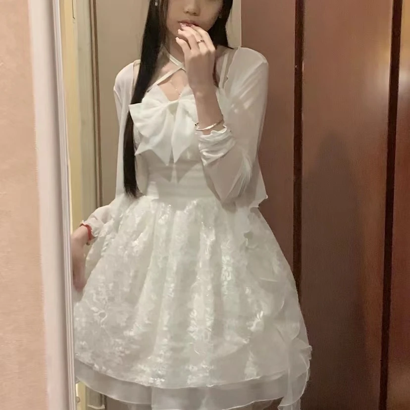 【裙子外套搭配】*洛丽塔甜美外套*显瘦气质公主白色法式小众泡泡袖