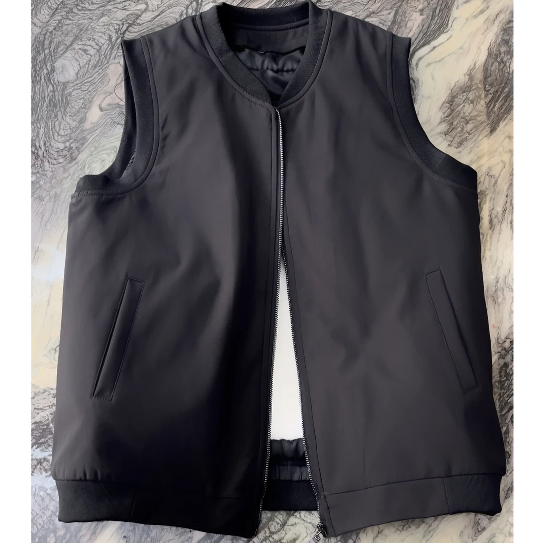 秋冬季羊毛马甲男士中老年棉马夹皮毛一体绒保暖真皮毛爸爸装背心