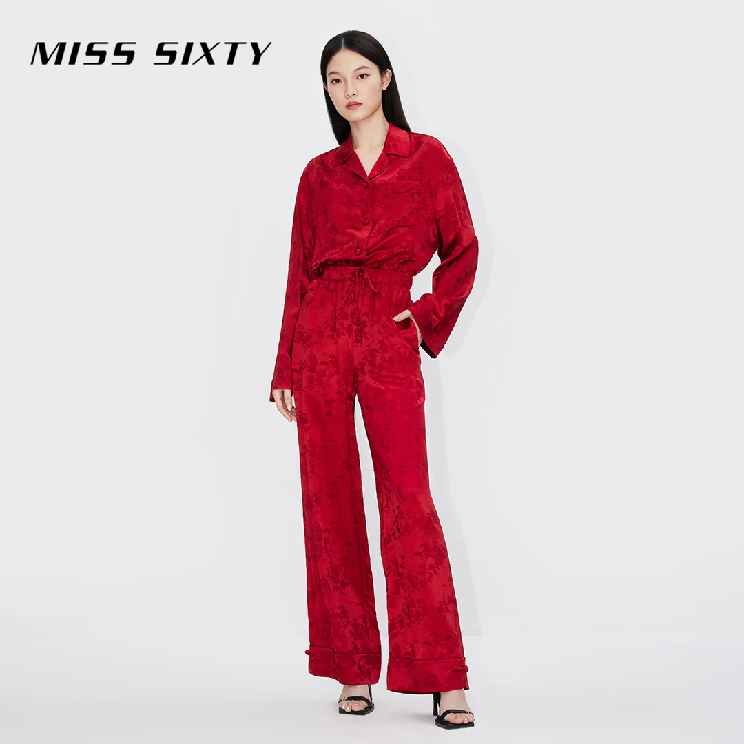 MissSixty×故宫宫廷文化春季蕾丝衬衫女含桑蚕丝重工提花两件套