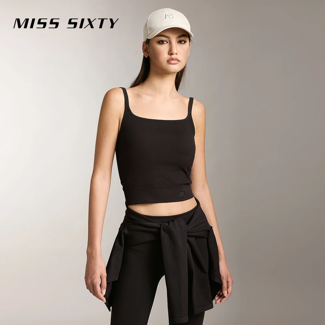 【运动系列】Miss Sixty针织吊带背心女带胸垫修身气质