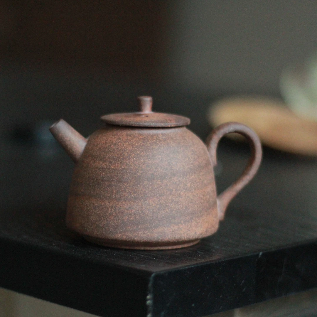 老岩泥胖瓢壶.1201.中式粗陶.原矿类紫砂老岩泥茶壶主泡器