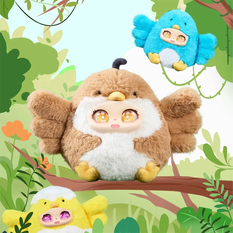 正版moomoo萌啾毛绒盲盒可爱女孩摆件潮玩公仔收藏手办
