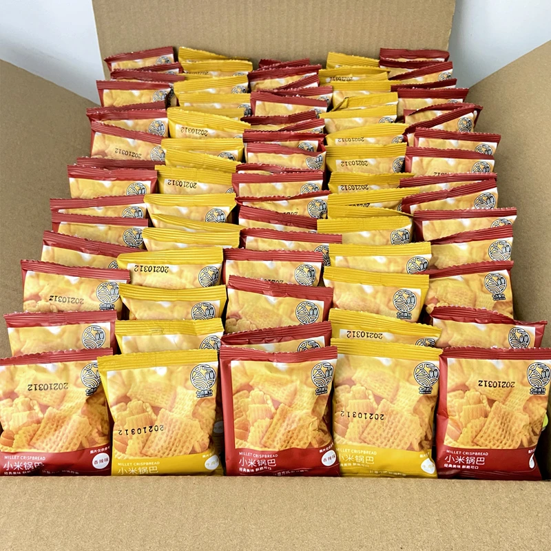 七点食分香脆小米锅巴小包装牛肉香辣酥脆零食好吃美味开袋即食