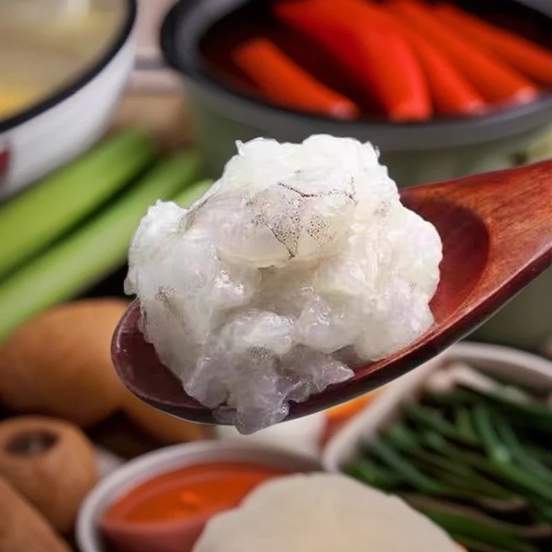 小妮家 手工虾滑 新鲜滑嫩 火锅做汤100g/包 发9包 +2汤菜