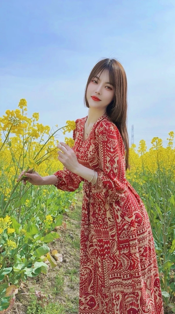 波西米亚风气质显瘦夏季凉爽复古法式中长款沙滩裙连衣裙【Y711】