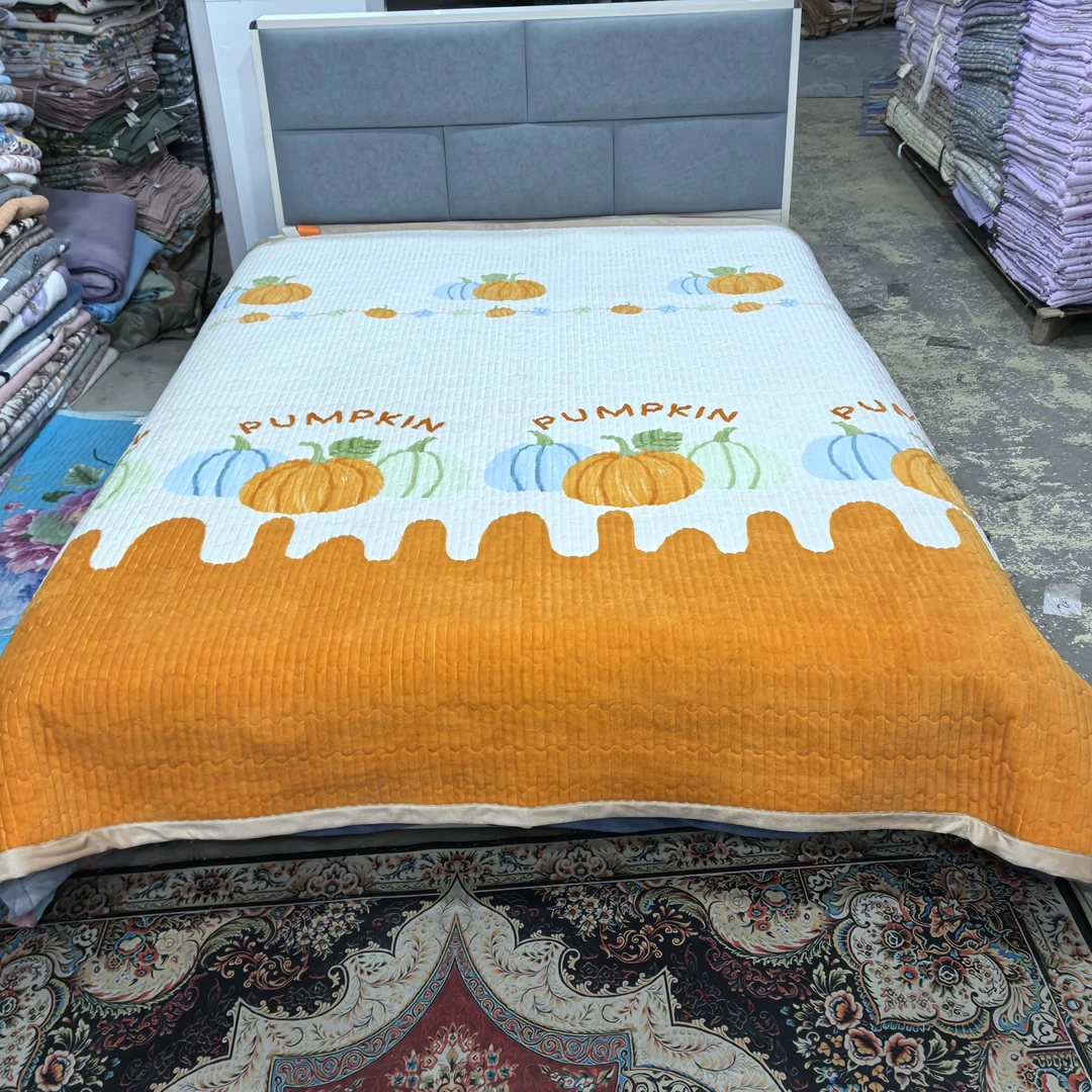 牛奶绒床盖（金色大南瓜）2米✕2.3米