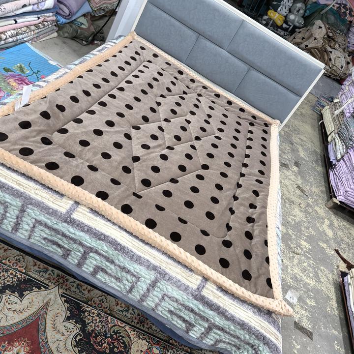 牛奶绒豆豆被（咖色波点）2米✕2.3米