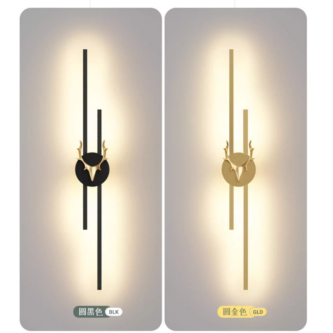 客厅沙发电视墙背景墙壁灯轻奢led灯具现代简约网红创意长条墙灯