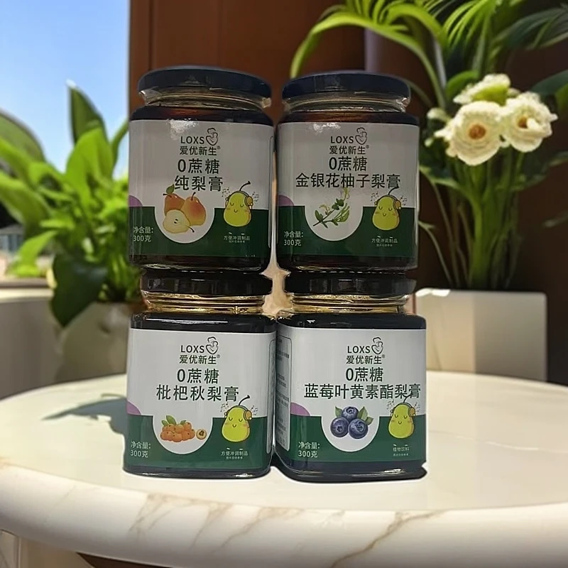 l新品纯梨/枇杷秋梨/金银花柚子梨膏植物饮料300克
