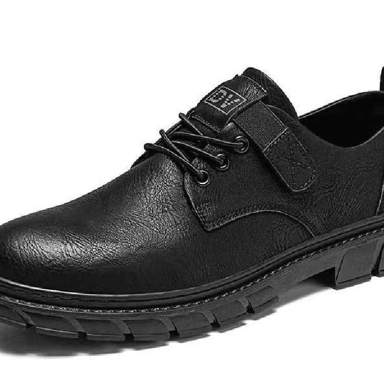 男士休闲时尚百搭皮鞋透气商务休闲鞋防滑耐磨软底显示时尚男鞋