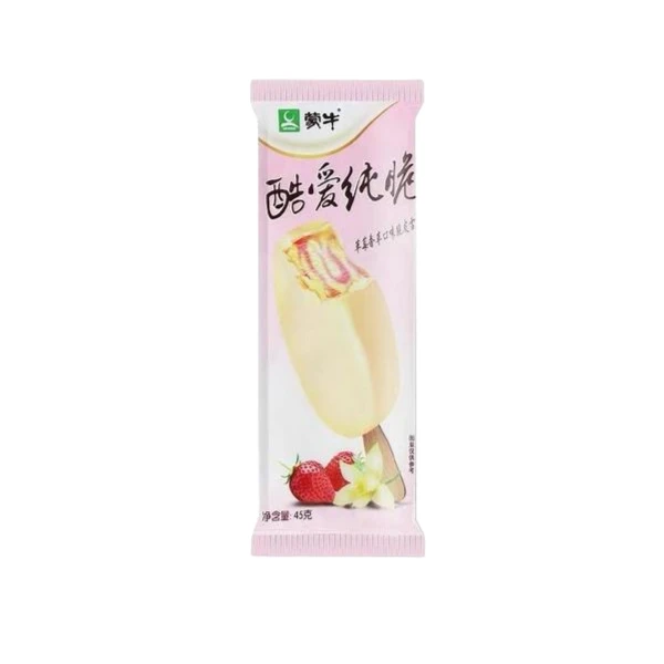 MENGNIU/蒙牛酷爱纯脆雪糕草莓香草口味 45g