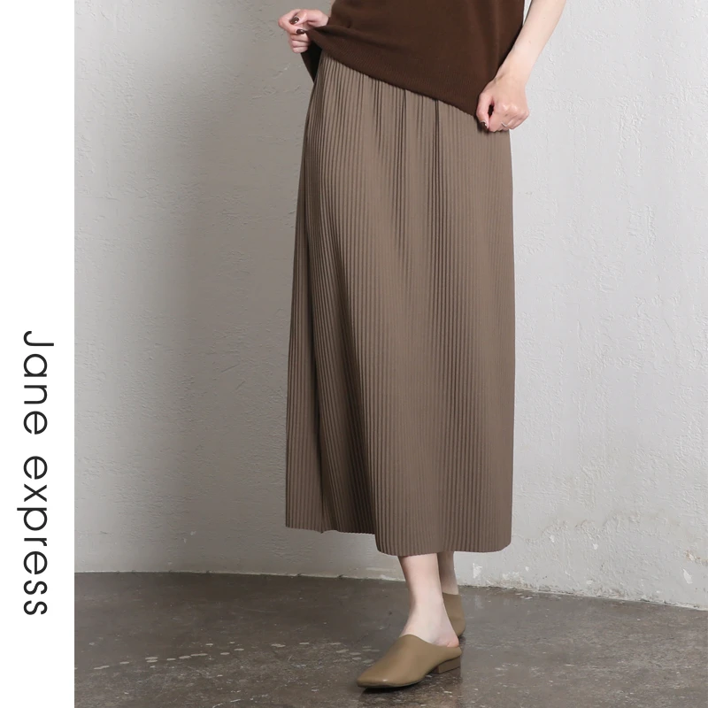 Jane express/简表达2024年春新款显瘦半身裙高腰中长款CBQ41003