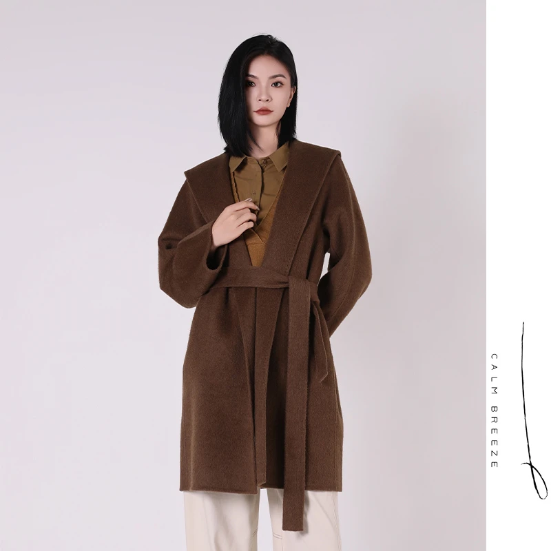 Jane express/简表达24年冬季新款双面呢大衣小个子大衣DDY4016