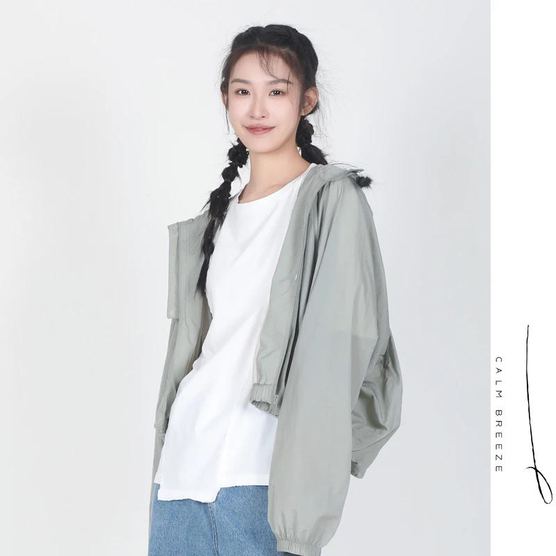 Jane express/简表达风衣长袖透气透气连帽宽松运动风休闲CWT4004
