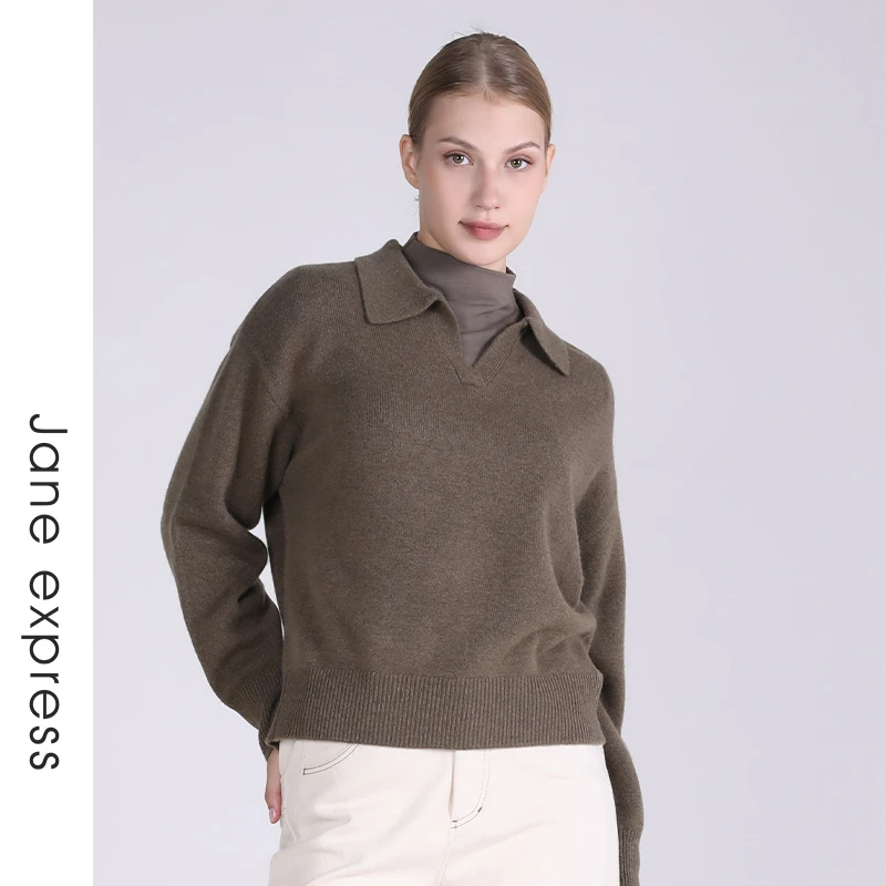 Jane express/简表达24年冬季新款毛衫时尚休闲毛针织衫DMS41002