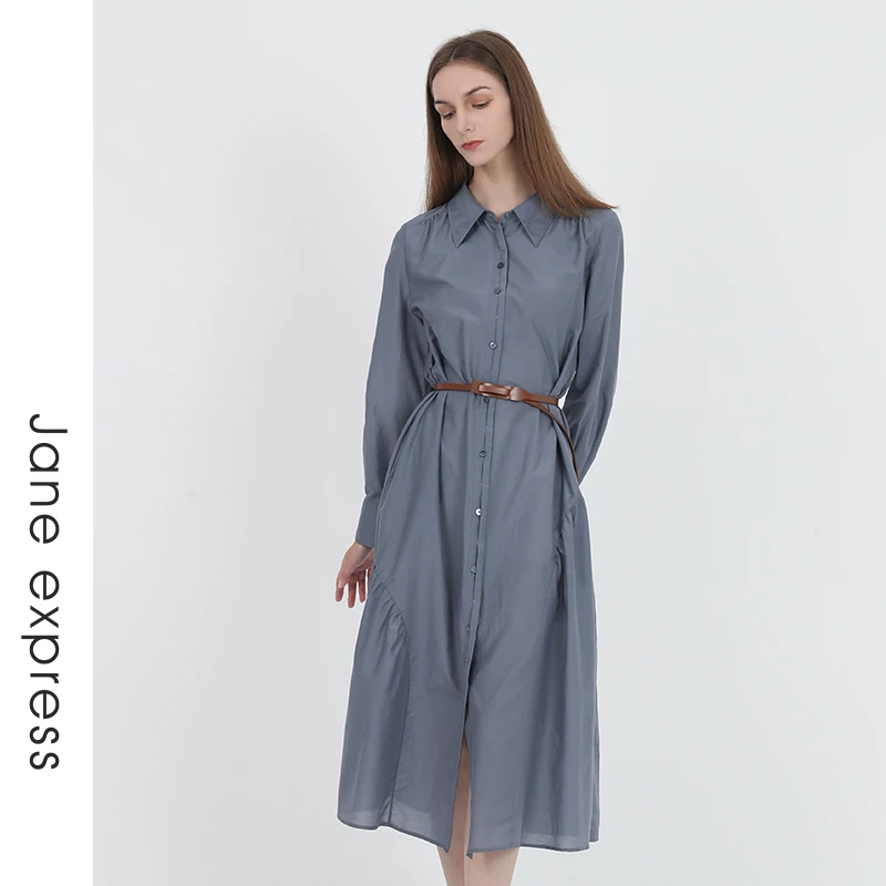 Jane express/简表达24年秋季新款宽松连衣裙气质连衣裙QLY43001