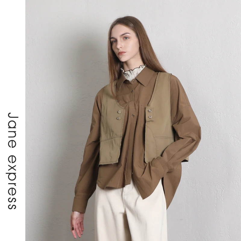 Jane express/简表达24春新春秋气质时尚休闲百搭马甲CMJ41001