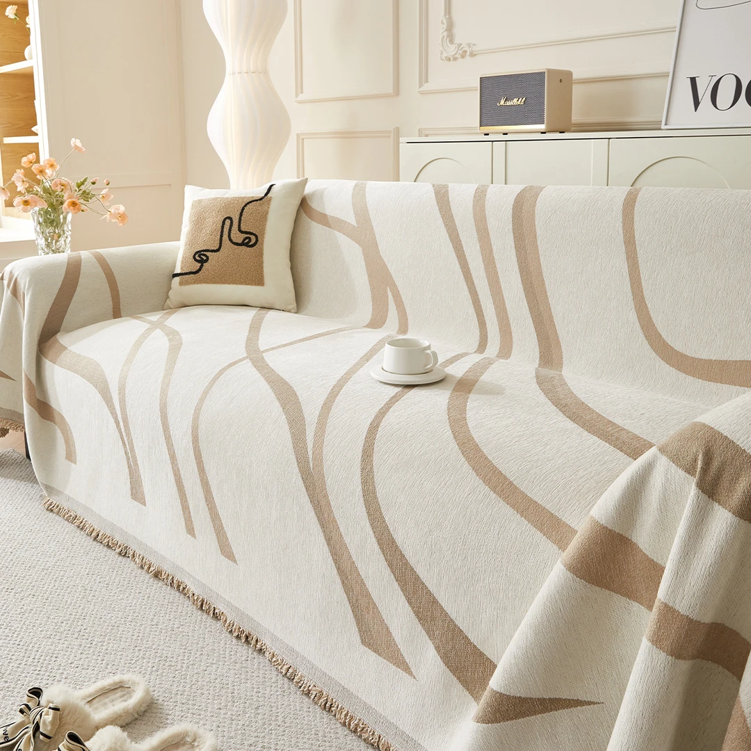 四季通用弹力沙发套全包万能套罩雪尼尔沙发巾防猫抓防滑沙发垫子