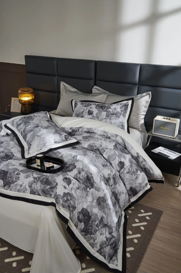 【SP繁花似锦灰】原创设计师款天丝棉磨毛轻奢款四件套4399