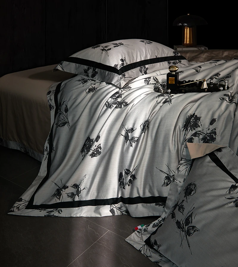 【邂逅+秋然】云锦缎超细旦S级典雅版天丝棉高奢色织大提花四件套