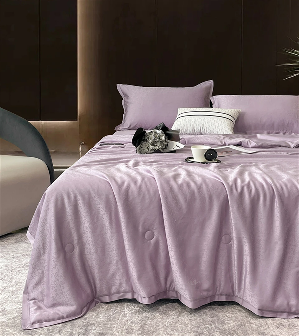 《LS凌咖4901》新款兰精天丝提花蚕丝夏凉被空调被四件套