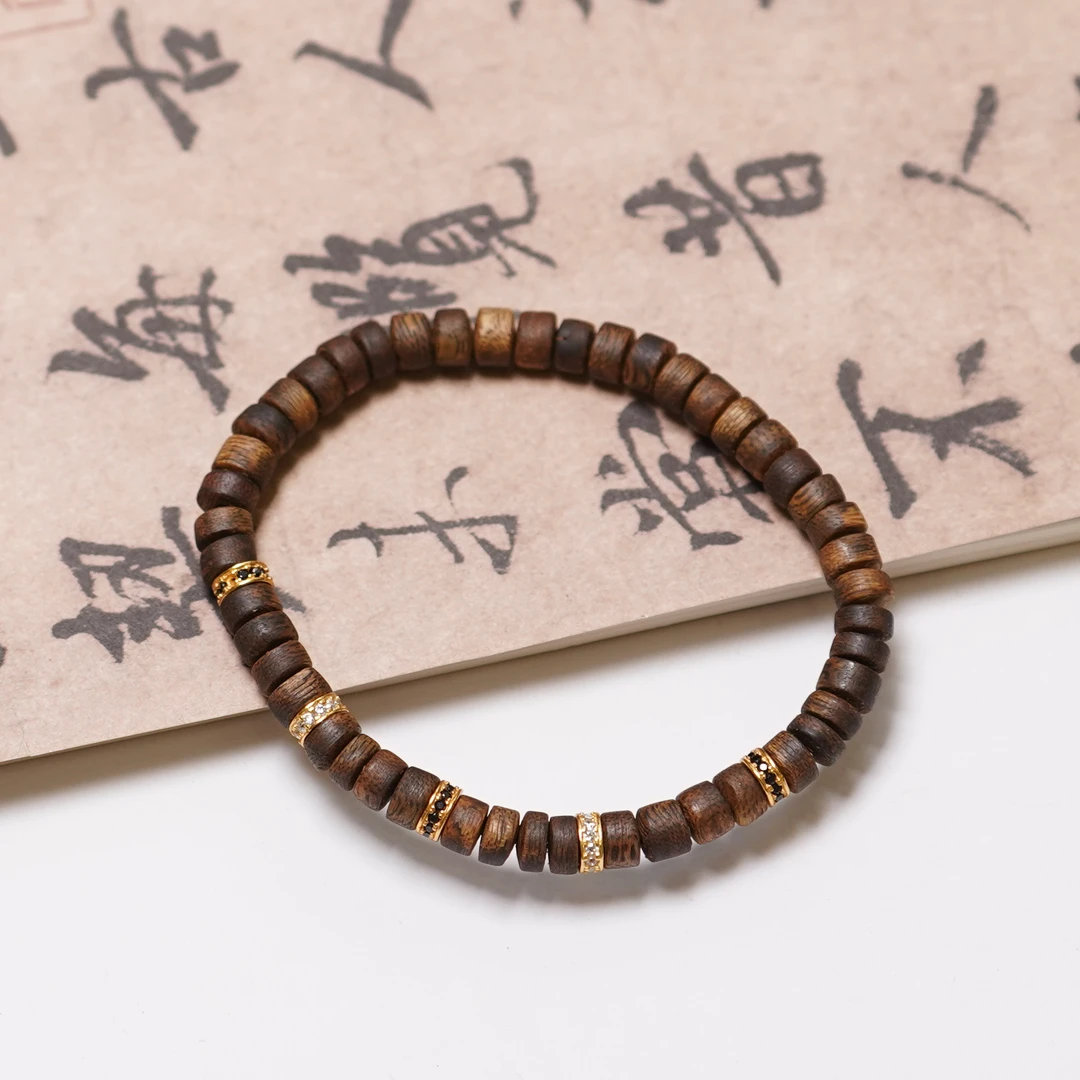 沉香925银单圈手串ZC10A3235