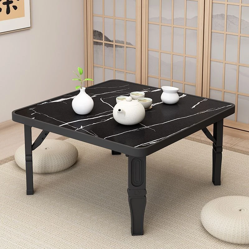 矮桌可折叠桌正方形简易吃饭炕桌家用小方桌卧室床上榻榻米飘窗桌